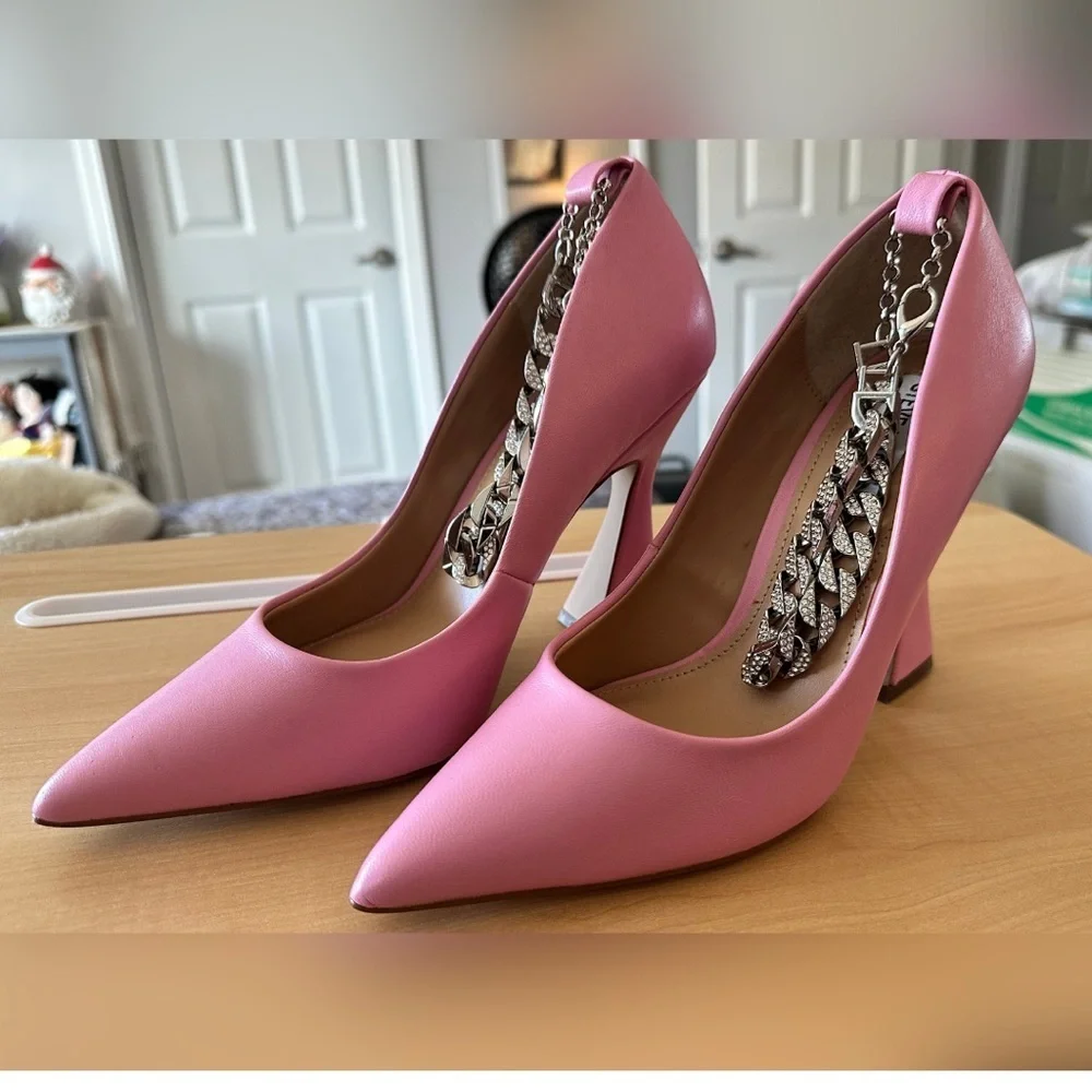 Steve Madden “Zippy” Pink Leather Pump Heels – Rare Find - Picture 2 of 9